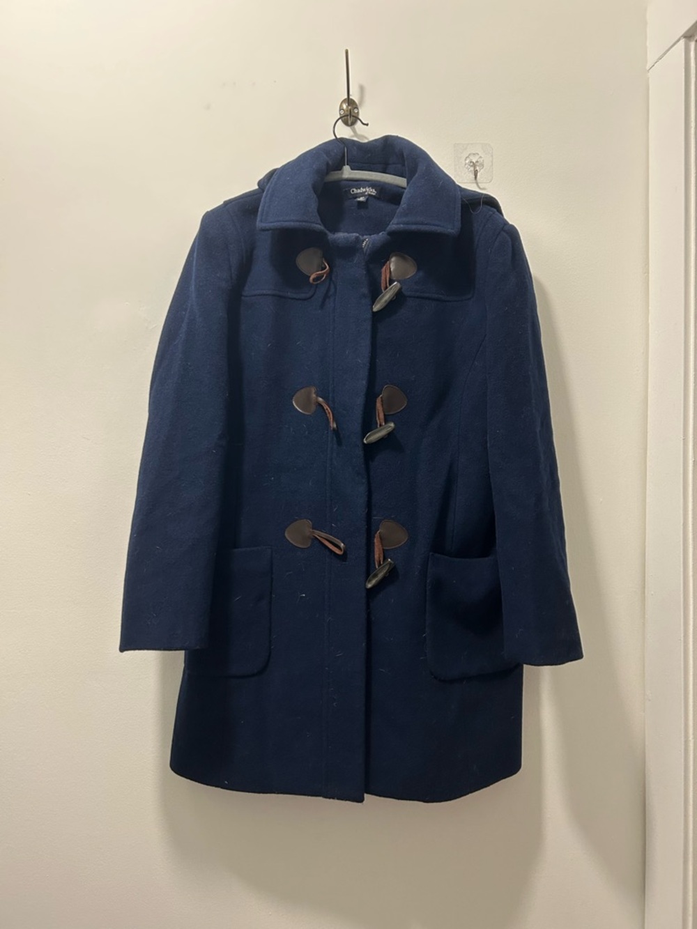 Chadwicks Navy Wool Toggle Pea Coat